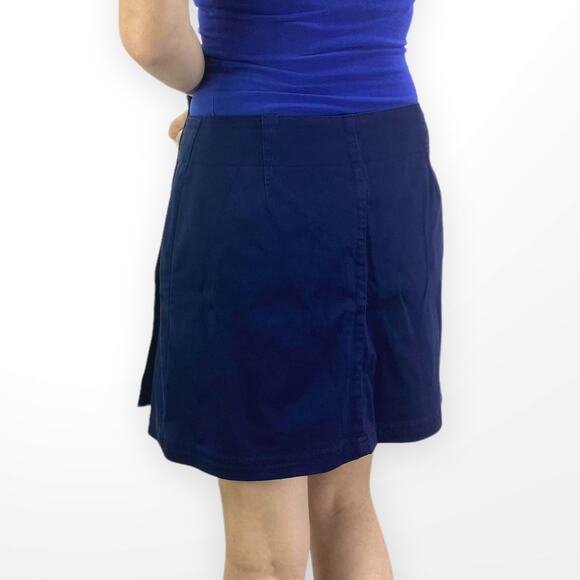 00s DOCKERS Vintage Blue Wrap Around Skort - Picture 2 of 7